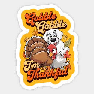 Gobble Gobble I'm Thankful Sticker